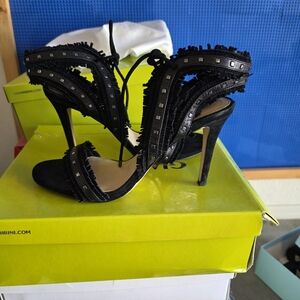 Gianni Bini Black Studded Heels
